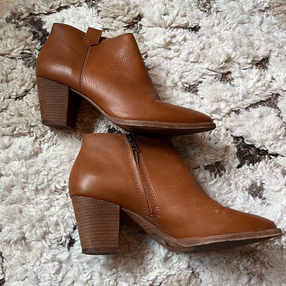 Madewell Billie leather ankle boot - brown size 9